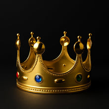 Royal Crown with Colored Gems (1 Pc / Golden & Silver)