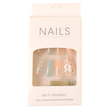 Reusable Press-on Artificial Nails With Adhesive Stickers (12 Pc)