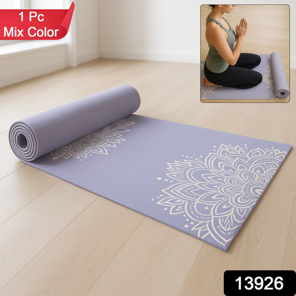 Premium Non-slip Printed Yoga Mat (Mix Color  1 Pc)